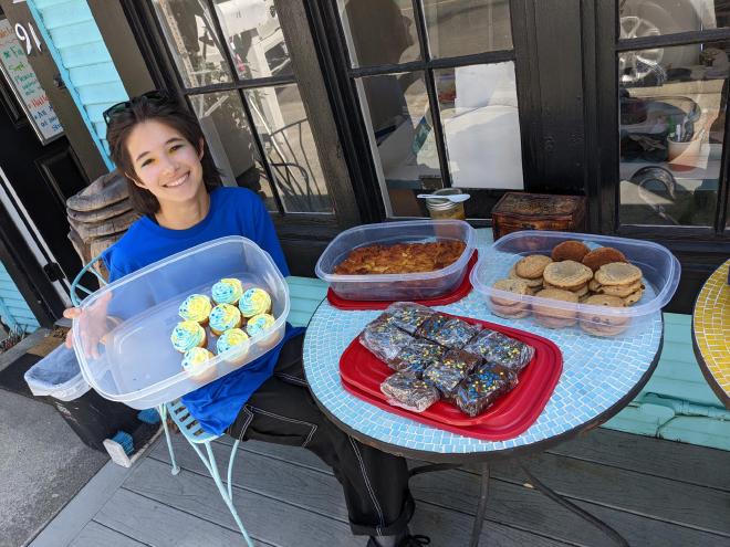 Picture of Darya first bake sale for ukraine