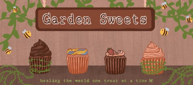 Design made on Krita of Garden Sweets Cover page