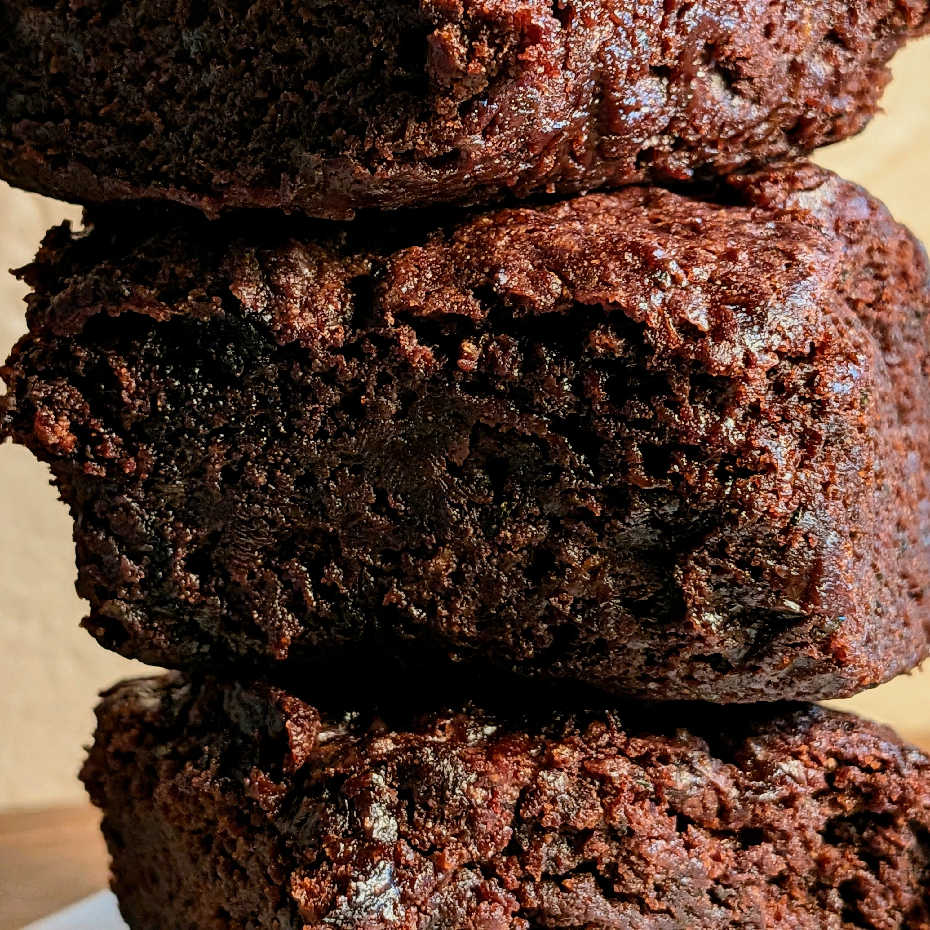 Picture of zucchini brownies upclose